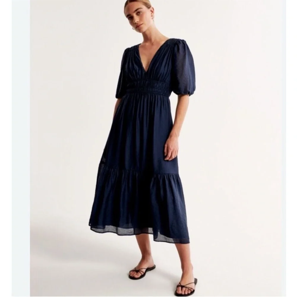 Floaty Plunge Midi Dress size S - Picture 2 of 6